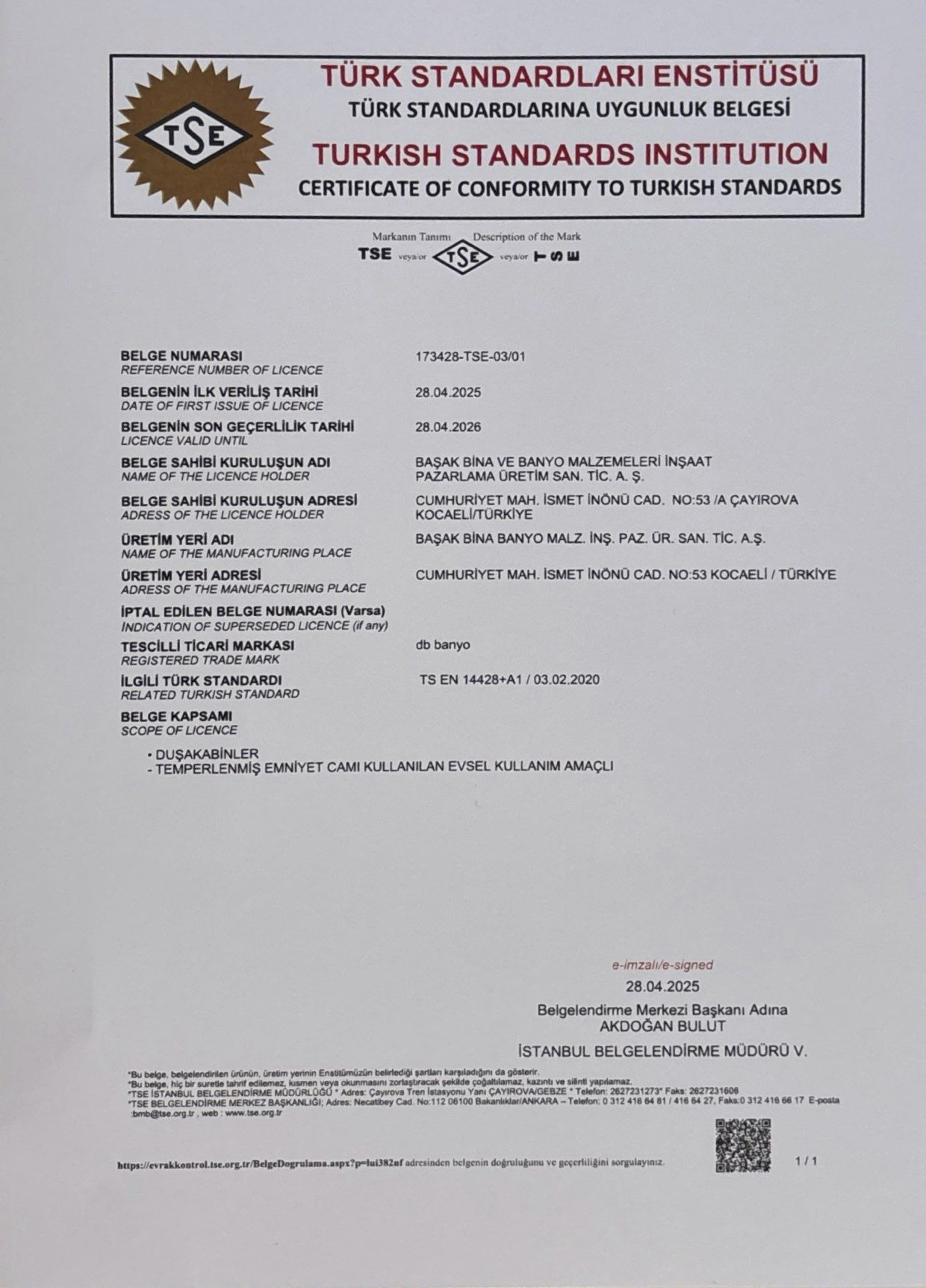 dbbanyo - Belgeler - dbbanyo; yüksek kaliteli akrilik duş duş teknesi, akrilik küvet, jakuzi ve duş kabinleri çeşitlerini uygun fiyat avantajı ile banyolarınızına gururla konfor katmaya devam etmektedir.