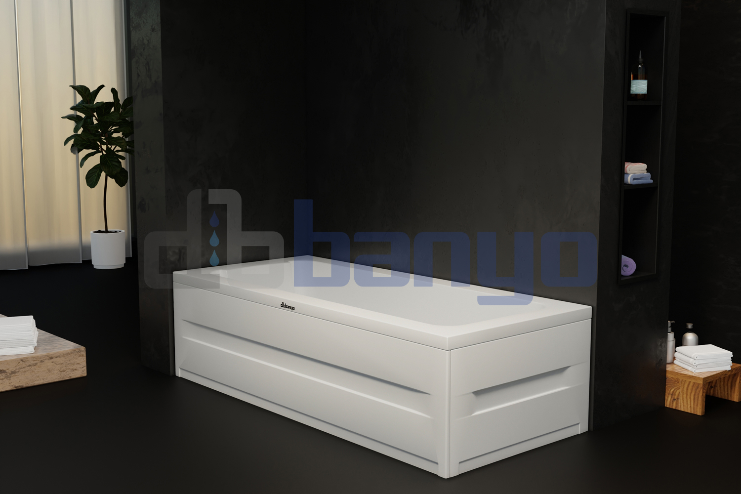 dbbanyo - 70*130 cm  H50 Dikdörtgen Küvet